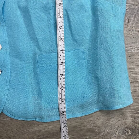 Talbots Jacket Womens 14W Irish Linen Button Up Long Sleeves Blazer Coat - Picture 4 of 4